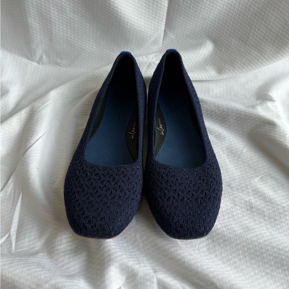 Rothy's Navy Blue Knit Flats